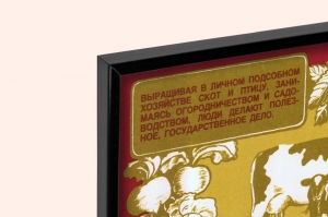 Оригинальный советский плакат подсобное хозяйство скот птица огородничество сельское хозяйство