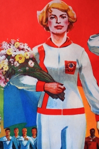Оригинальный плакат СССР спорт соревнования советский плакат спортсмены 1978