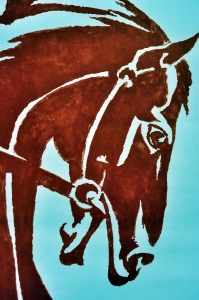 Плакат СССР конный спорт художник Б О Штернберг 1970