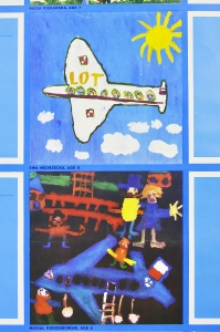 Оригинальный советский плакат авиация самолеты авиалинии LOT 1979
