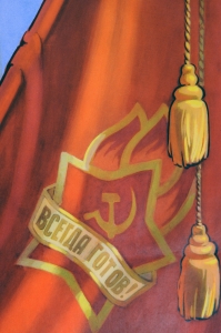 Оригинальный советский плакат СССР, художник А. Лавров, Пионер чтит память тех, кто отдал свою жизнь в борьбе за свободу и процветание советской Родины, 1960 год