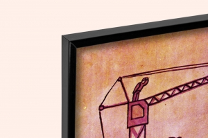 Оригинальный советский плакат СССР стройка график работ цемент