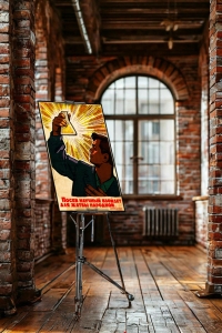 Оригинальный советский плакат посев научный взойдет для жатвы народной химия химическая промышленность удобрения