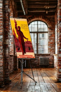 Оригинальный советский плакат изобретательство на службу семилетки космос космический плакат СССР