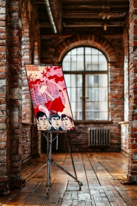 Оригинальный советский плакат творческий поиск и труд молодых 10 пятилетке строительство