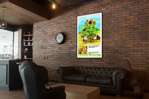 Оригинальный плакат СССР Новобалт Сфагнум Моховой торф удобрения химизация