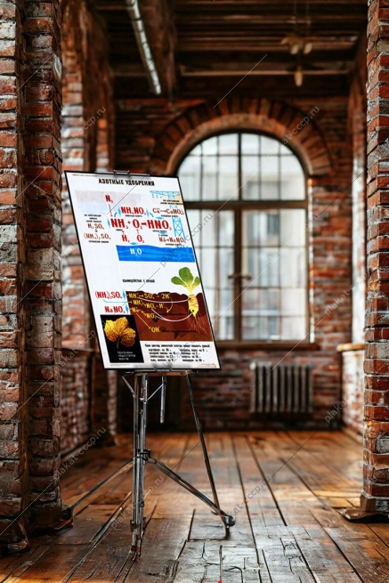 Оригинальный плакат СССР азотные удобрения аммиачная селитра химизация