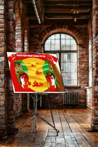 Оригинальный советский плакат порадуем Родину новыми успехами в 1974 году