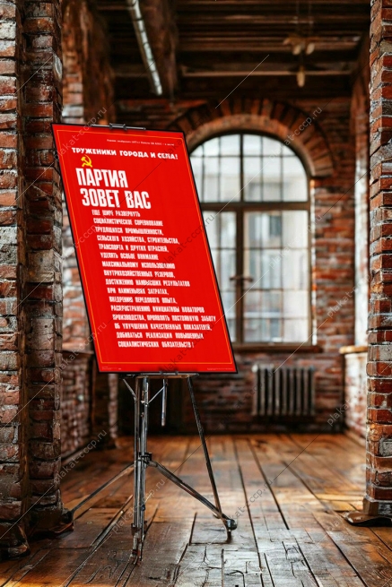 Оригинальный советский плакат труженики города и села