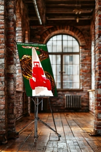 Оригинальный плакат СССР хорошую дорогу каждому хозяйству дорожное строительство