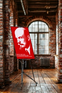 Оригинальный плакат СССР учится надо тому