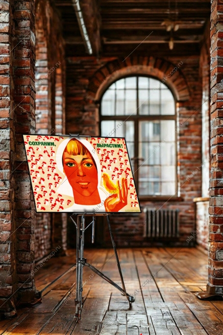 Оригинальный плакат СССР птицеводство курица выращивание цыплят яйца