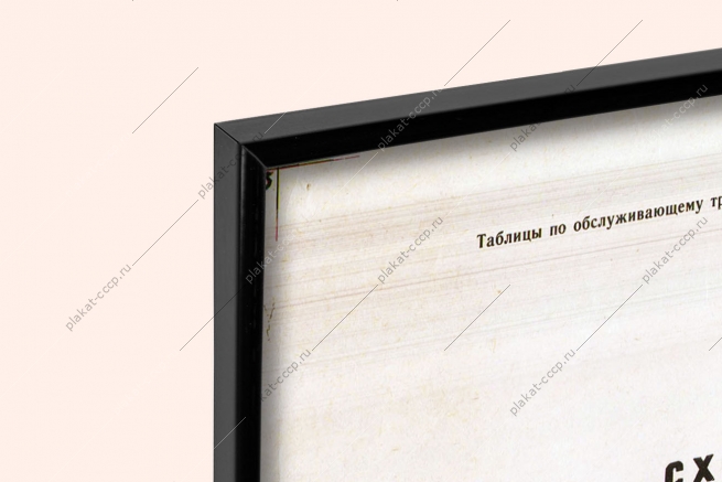 Оригинальный плакат СССР первичная обработка овощей