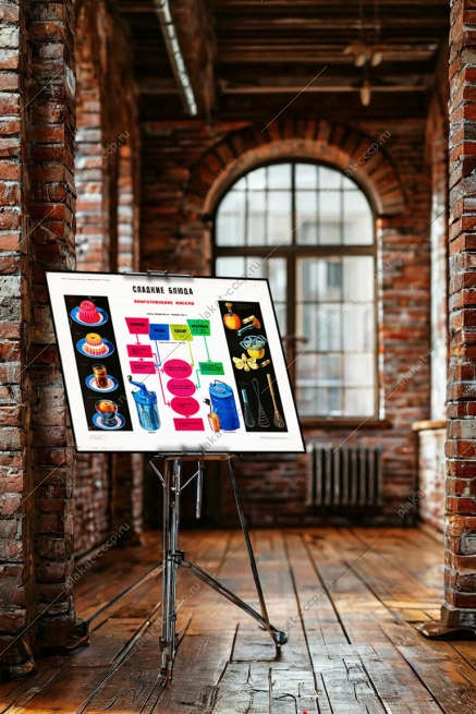 Оригинальный плакат СССР сладкие блюда