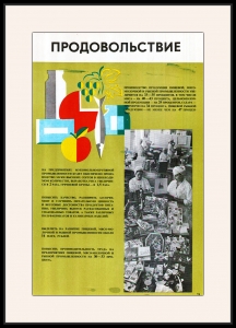 Оригинальный плакат СССР продовольствие пищевая промышленность