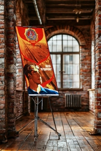 Оригинальный плакат СССР жатву по ударному