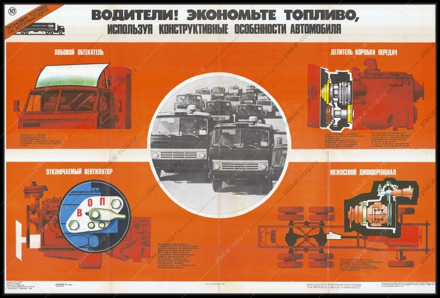 Оригинальный советский плакат водители экономьте топливо
