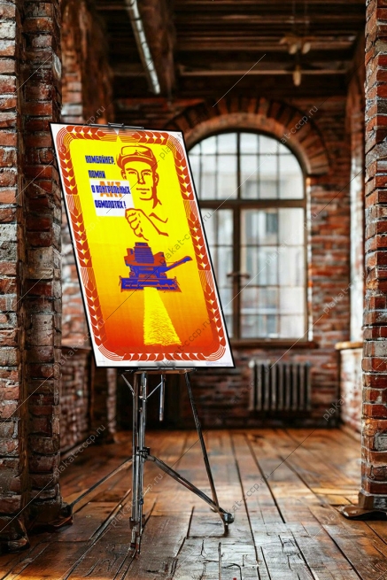 Оригинальный советский плакат комбайнер помни о контрольных обмолотах