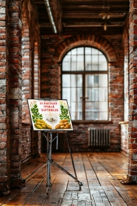 Оригинальный советский плакат за высокий урожай картофеля