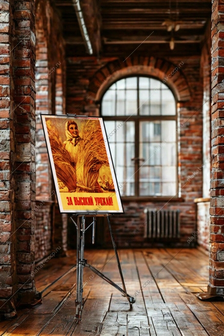 Оригинальный плакат СССР за высокий урожай сельское хозяйство