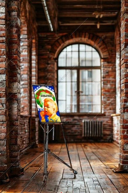 Оригинальный плакат СССР яблоки фрукты хорошие хранилища витаминов силища витамины