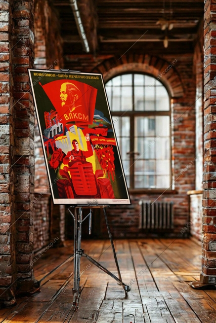 Оригинальный советский плакат комсомол шеф Нечерноземья ВЛКСМ
