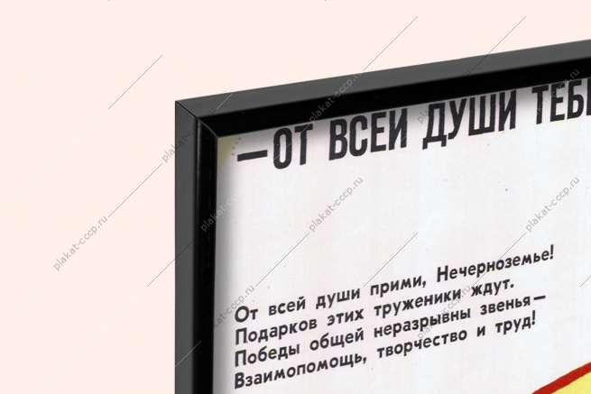 Оригинальный плакат СССР от всей души тебе Нечерноземье