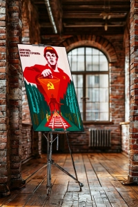 Оригинальный советский плакат даешь магистраль века БАМ
