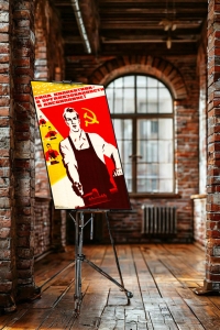 Оригинальный советский плакат сила коллектива в организованности и дисциплине