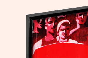 Оригинальный советский плакат ясностью духа твердостью воли славен советский рабочий класс