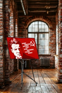 Оригинальный плакат СССР пример коммуниста