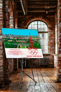 Оригинальный плакат СССР Лужники спорт