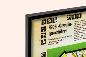 Оригинальный плакат СССР карта олимпийских объектов