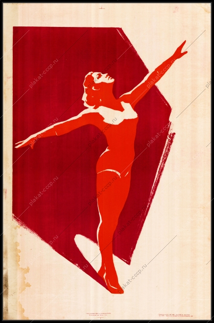 Оригинальный плакат СССР союз спортивных обществ и организаций СССР ЗОЖ спорт