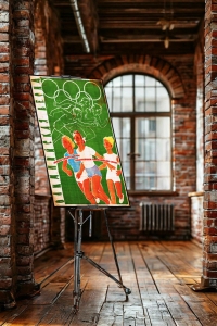 Оригинальный плакат СССР олимпийская весна юные спортсмены подготовим олимпийцам смену спорт