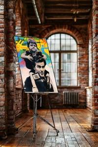 Оригинальный плакат СССР бокс спорт наше хобби семейные ценности семья