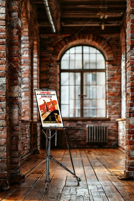 Оригинальный плакат СССР каменщик до монтажа перекрытия выложи уступ не работай сверху