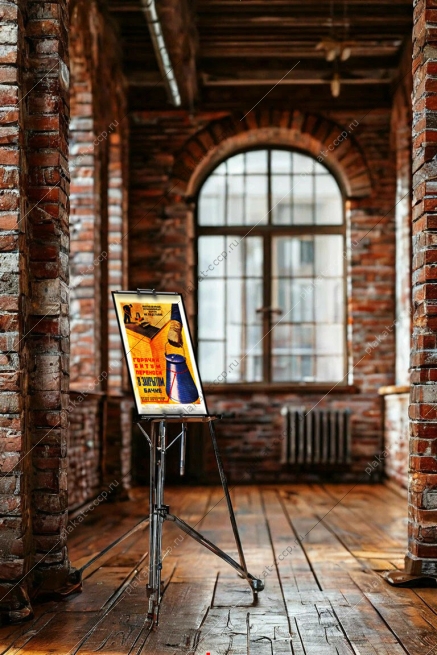 Оригинальный плакат СССР работая на крыше устанавливай бачок на подставке горячий битум переноси в закрытом бачке