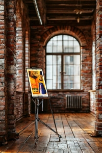 Оригинальный плакат СССР работая на крыше устанавливай бачок на подставке горячий битум переноси в закрытом бачке