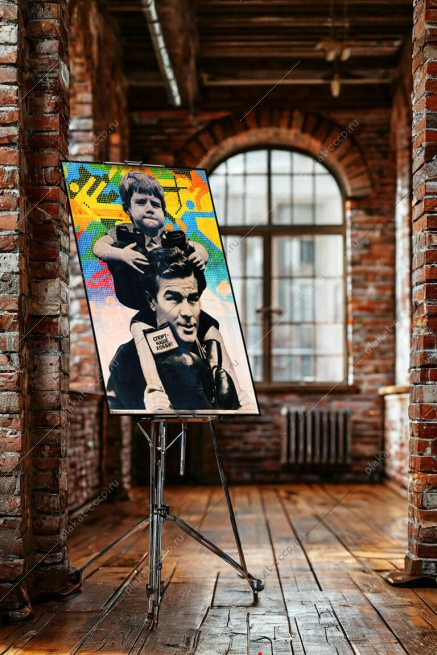 Оригинальный плакат СССР бокс спорт наше хобби семейные ценности семья