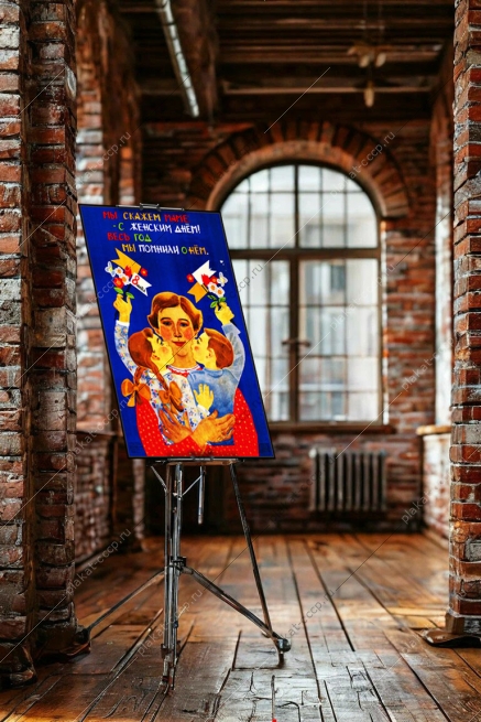 Оригинальный плакат СССР мы скажем маме с женским днем весь год мы помнили о нем