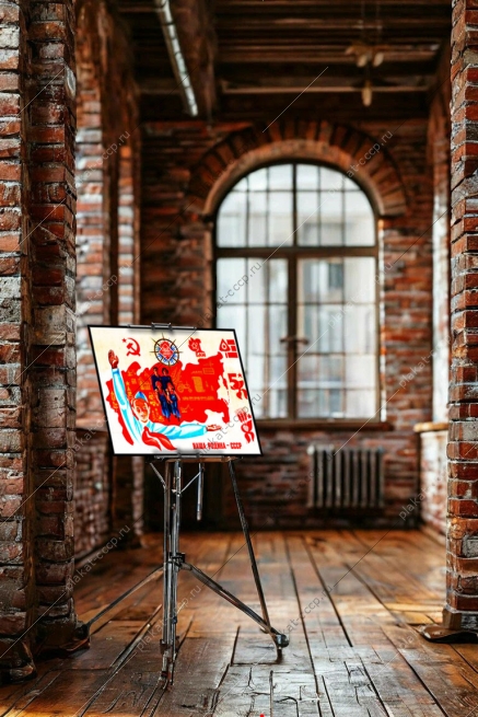 Оригинальный плакат СССР семья наша Родина СССР