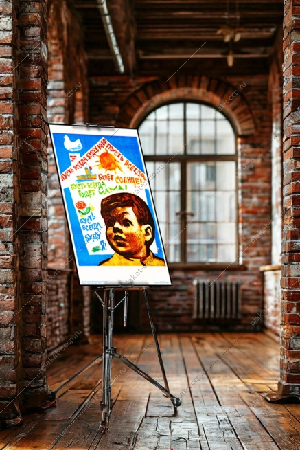 Оригинальный плакат СССР пусть всегда будет солнце пусть всегда будет мама пусть всегда буду я