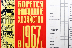 Советский плакат СССР - Социалистическое обязательство 'За что борется наше хозяйство в 1967 году'