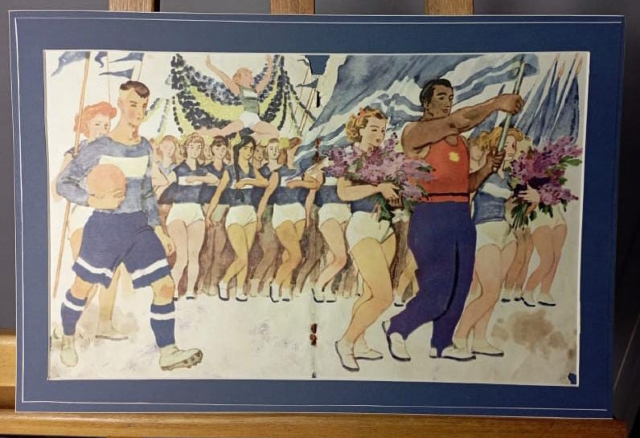 Пример 9 оформления плаката СССР в раму Галереи www.plakat-cccp.ru