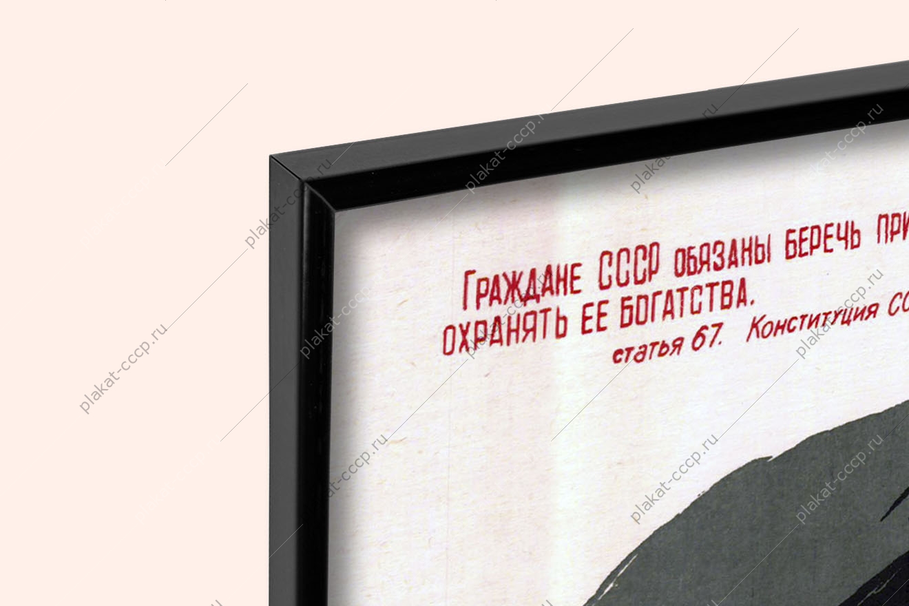 Оригинальный советский плакат экология охрана природы жизни планеты 1989