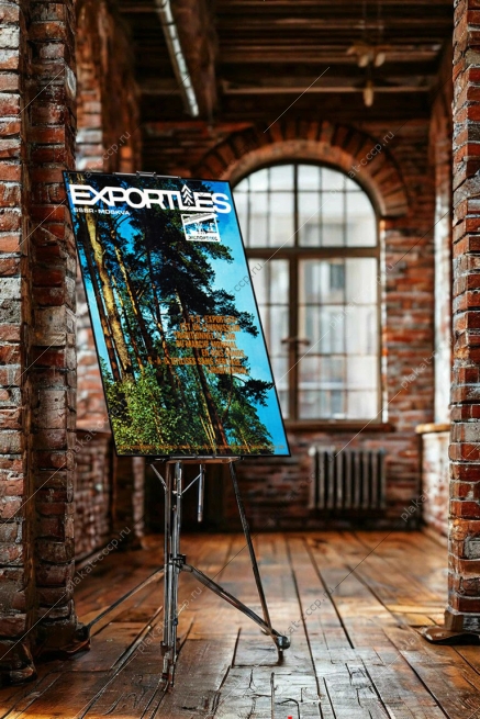 Оригинальный плакат СССР Экспортлес экспорт леса реклама СССР лесная промышленность лесозаготовка лесоматериалы