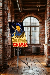 Оригинальный советский плакат гению мужества советских людей слава космос Гагарин