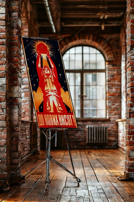 Оригинальный плакат СССР до новых высот космос полет Юрия Гагарина