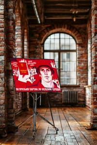 Оригинальный советский плакат по призыву партии по велению сердца комсомольская путевка комсомол